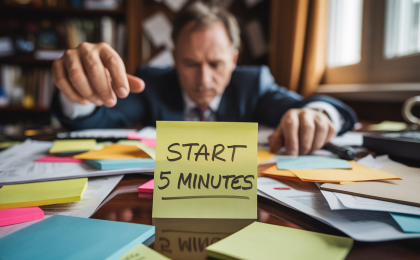 Prokrastination überwinden durch kleine Aufgaben im Alltag